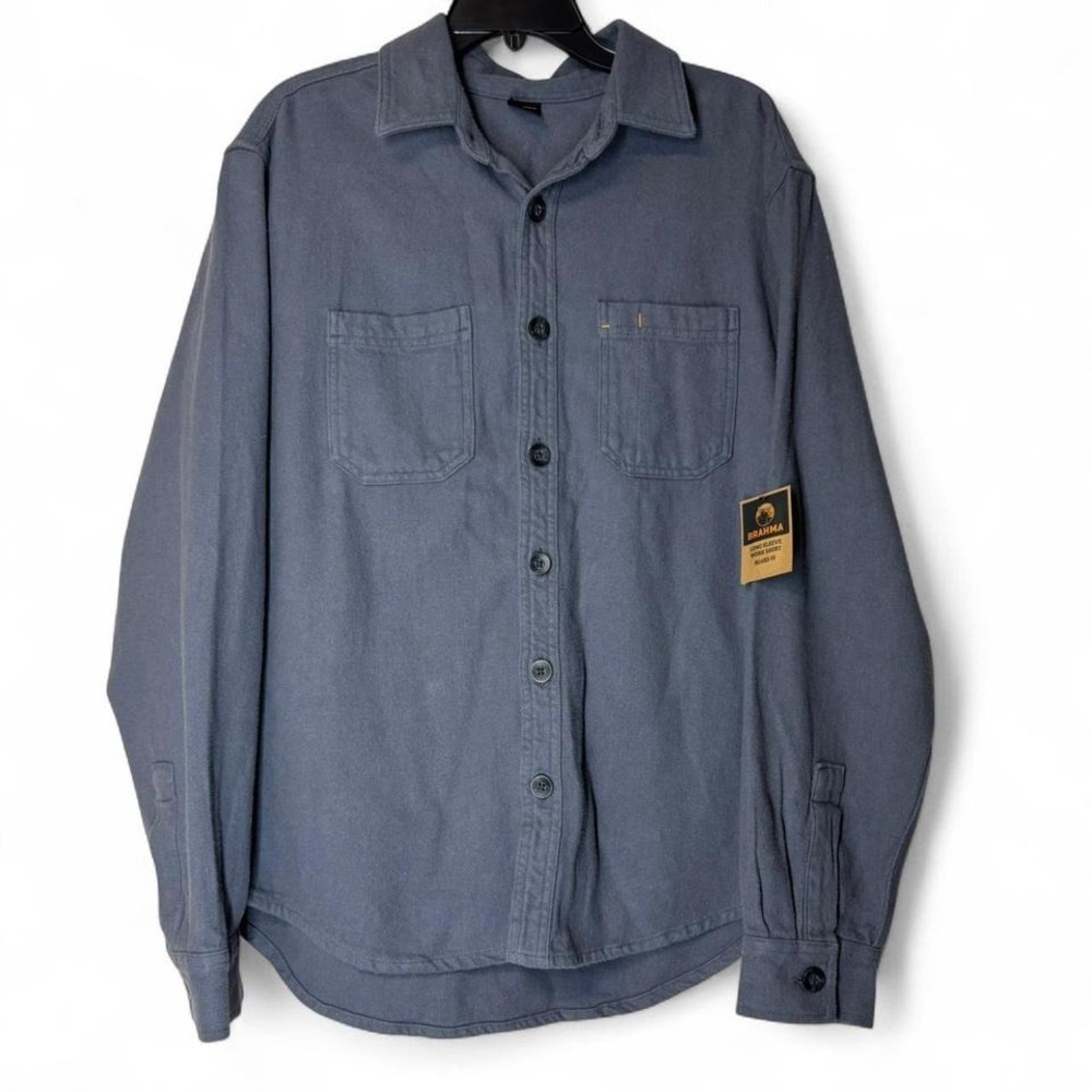 Brahma Mens Gray Button Up Long Sleeve Work Shirt Small Chore Thick‎ Flannel NWT